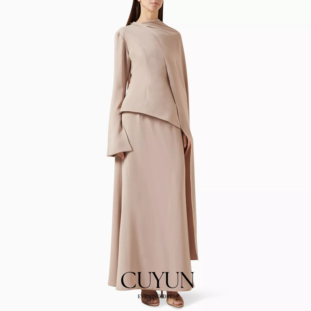CUYUN Customized Khaki Modest  - Women'S Formal Wear For A Wedding Guest review and price
