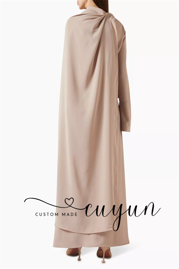 CUYUN Customized Khaki Modest  - Women'S Formal Wear For A Wedding Guest review and price