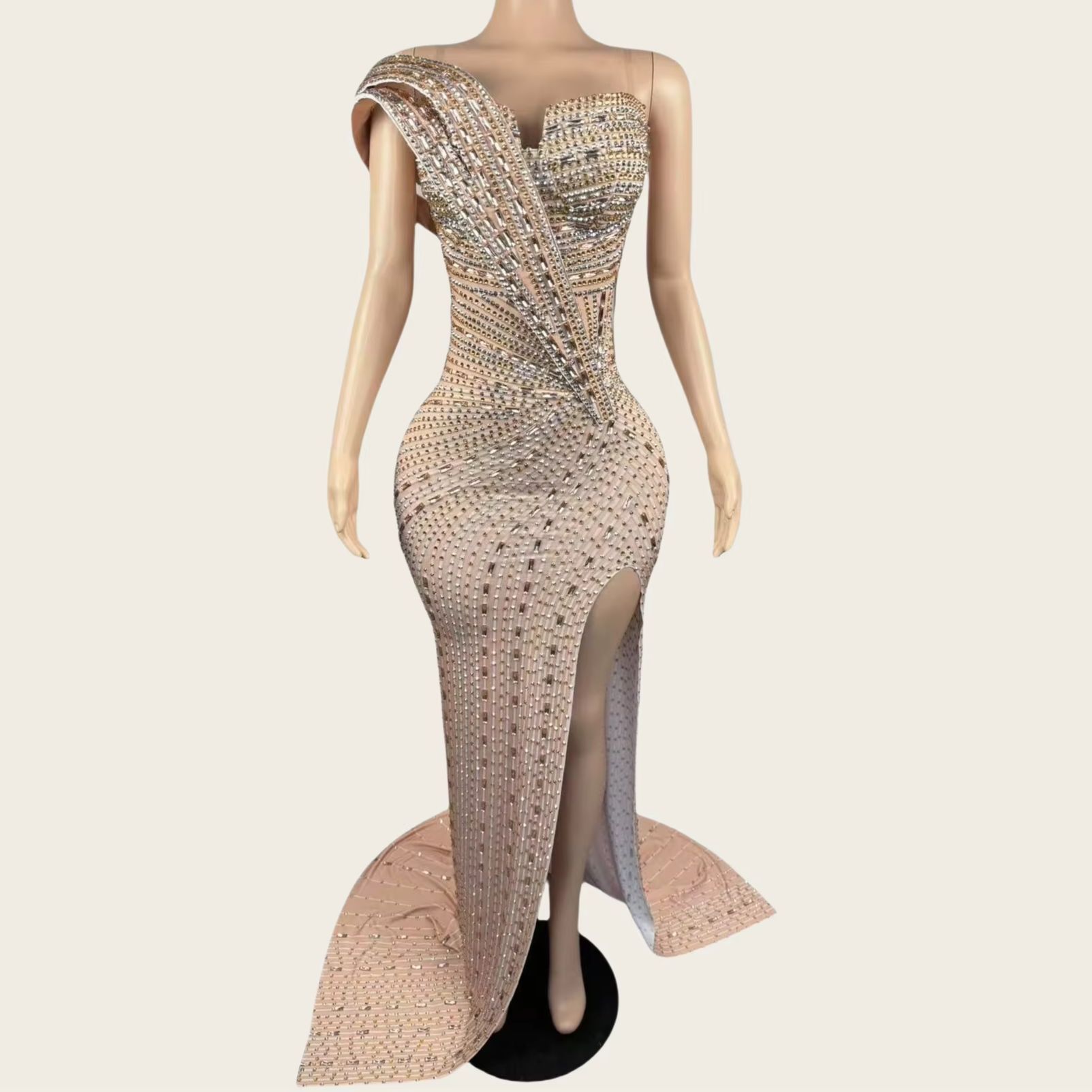 Xiangbin Sparkly Crystals Form - Women Formal Wear Photoshoot review and price