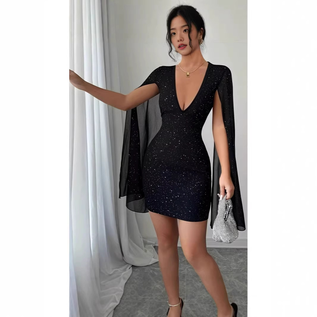 V Neck Bodycon Midi Dress Eleg - Women Formal Wear For Party review and price
