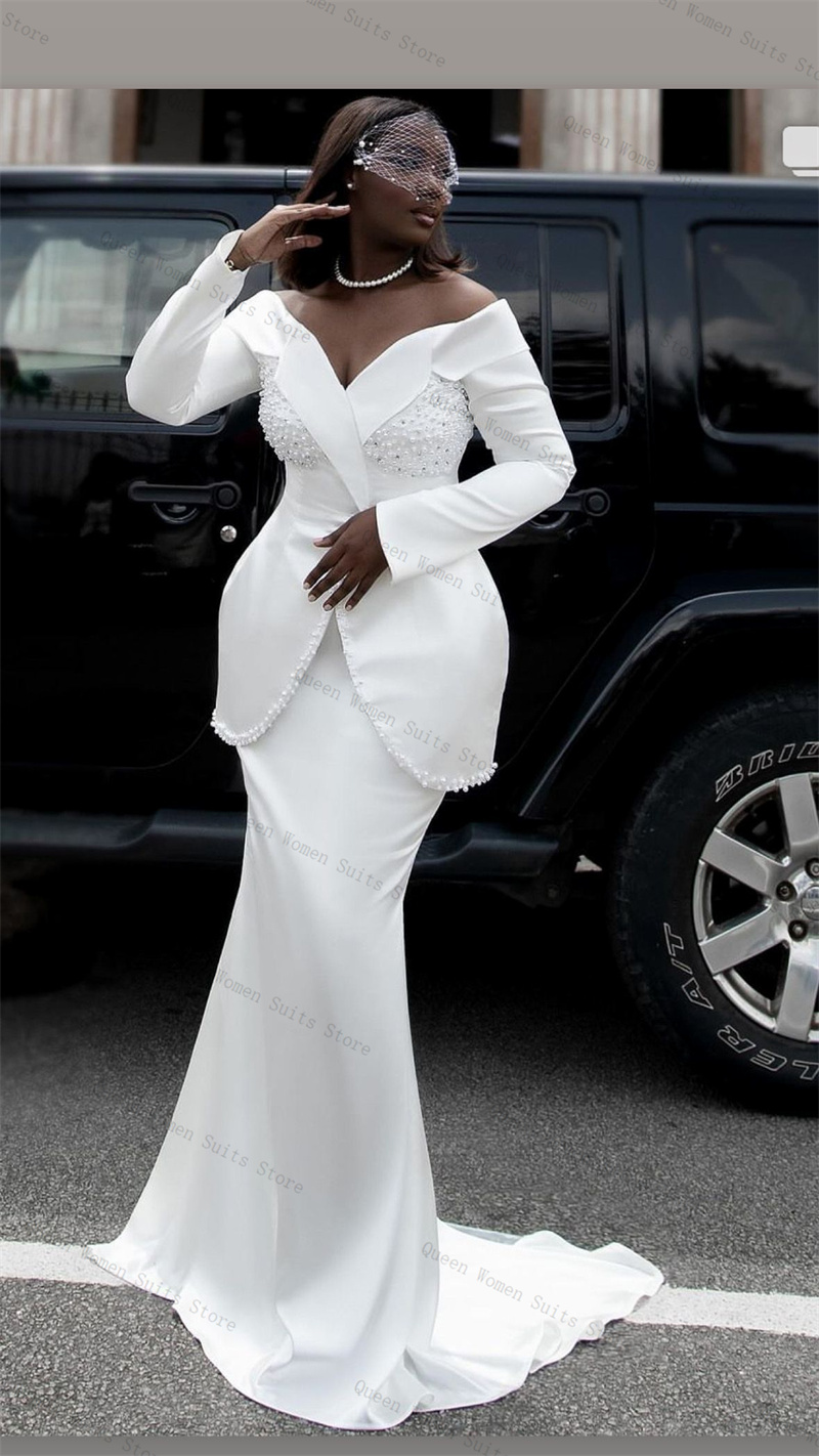 White Pearls Women Suit Skirt  - Women Formal Wear With Skirt review and price
