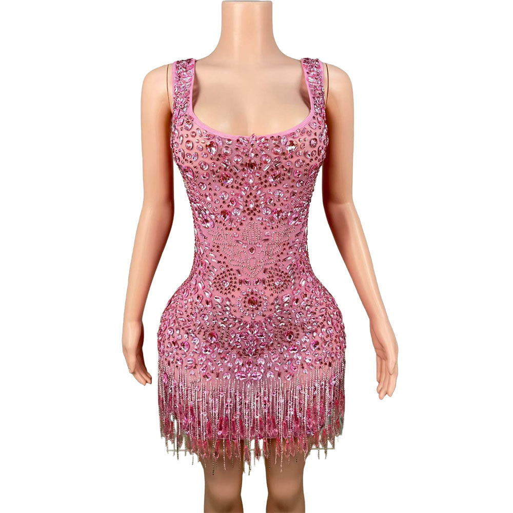 Luxury Sparkly Pink Rhinestone - Women Formal Wear Photoshoot review and price