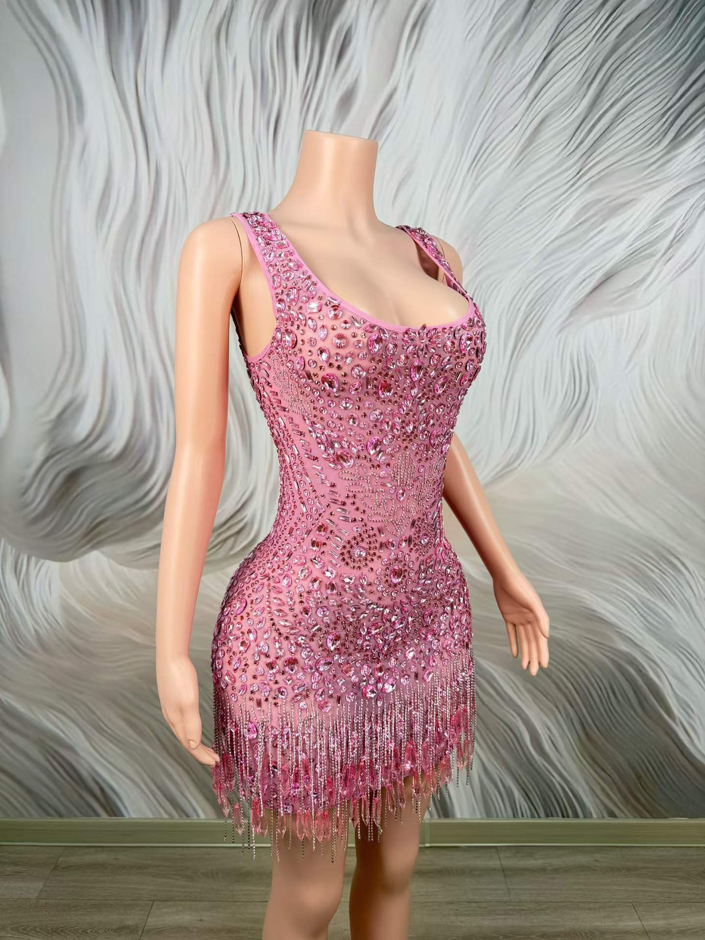 Luxury Sparkly Pink Rhinestone - Women Formal Wear Photoshoot review and price