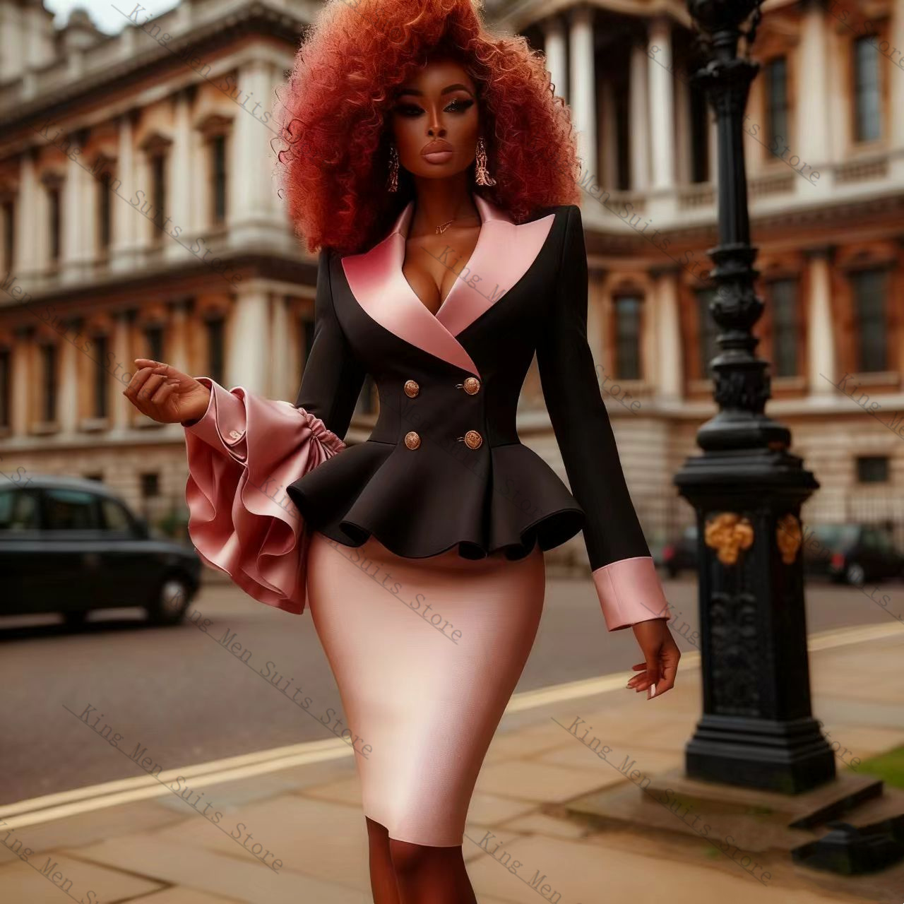 Black Pink Women Suit Set 2 Pc - Women'S Formal Wear For A Wedding Guest review and price