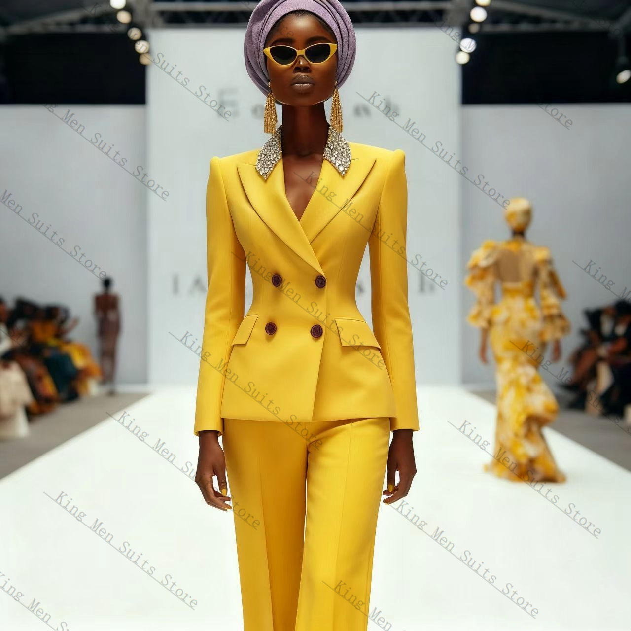 Luxury Crystals Women Suit Set - Women'S Formal Wear For A Wedding Guest review and price