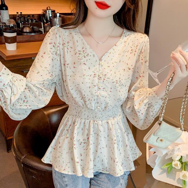 Long Sleeve Shirts Womens Plai - Women Formal Wear Korean review and price