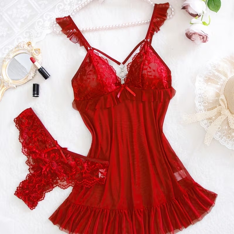 2026 New Red Sexy Lingerie Set - Women'S Formal Wear Wedding review and price