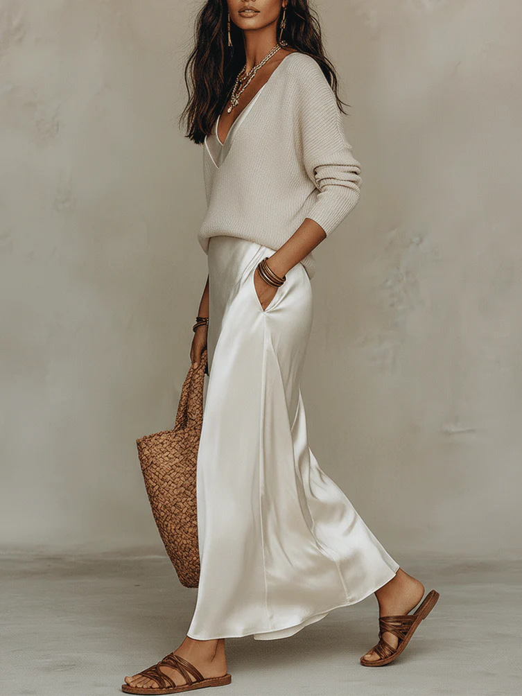 Chic Women's Satin Maxi Dress  - Women Formal Wear Dress review and price