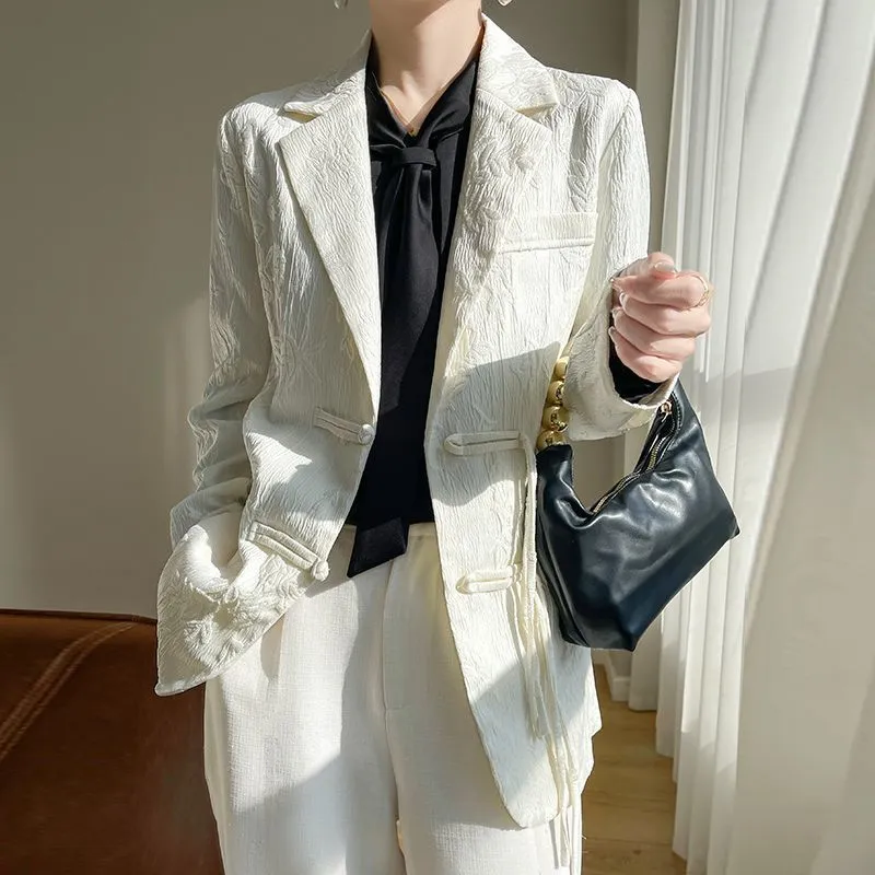 Women's White Textured Blazer  - Women Formal Wear Office review and price