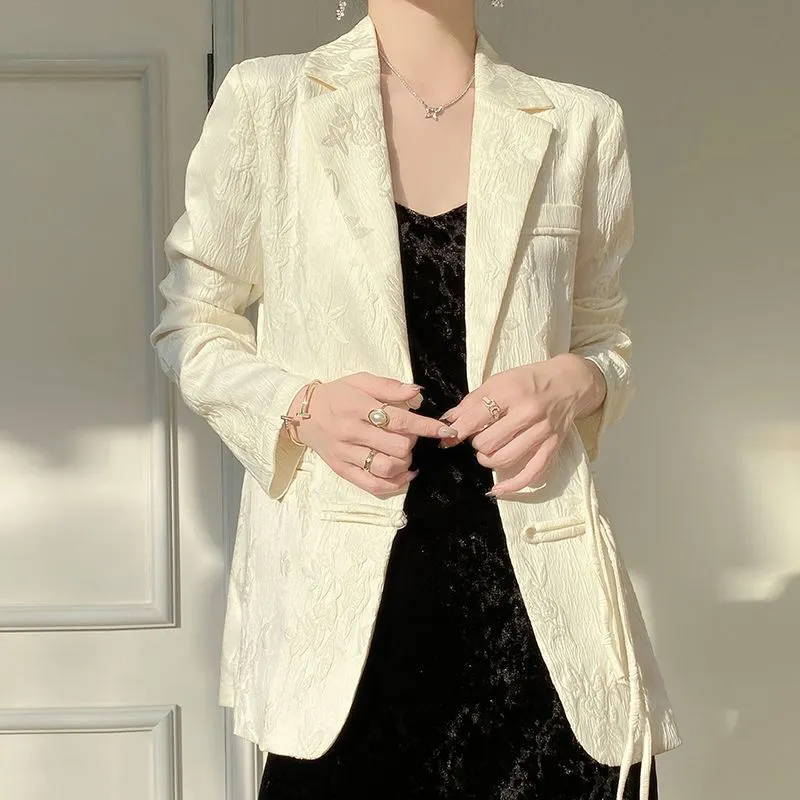 Women's White Textured Blazer  - Women Formal Wear Office review and price