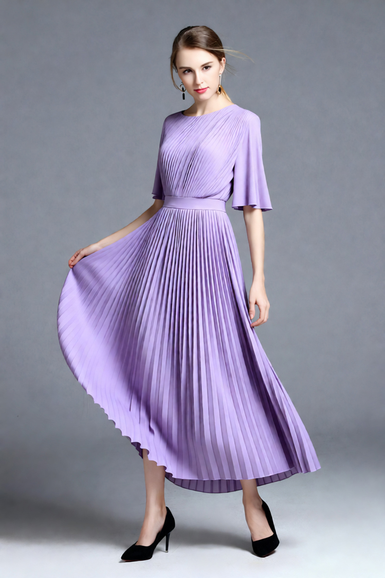 Women's Lilac Cape Sleeve Plea - Women'S Formal Wear For A Wedding Guest review and price