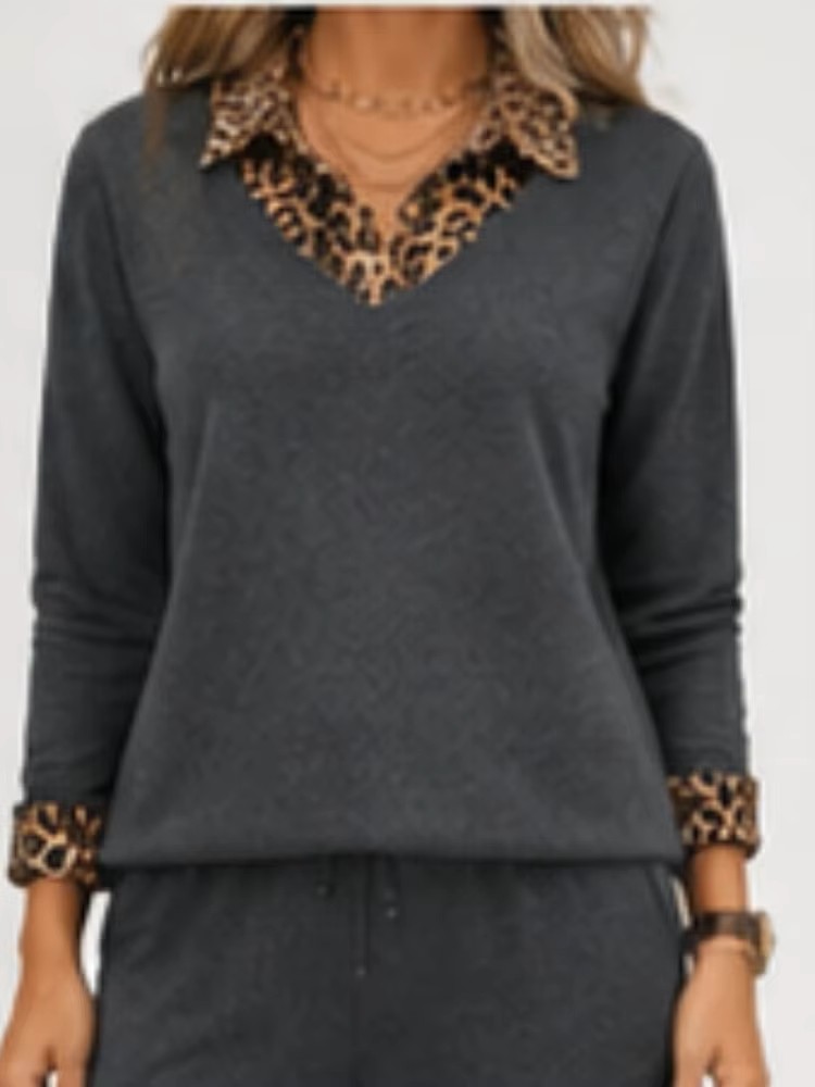 A ladies' V-neck long-sleeved  - Women Formal Wear Office review and price